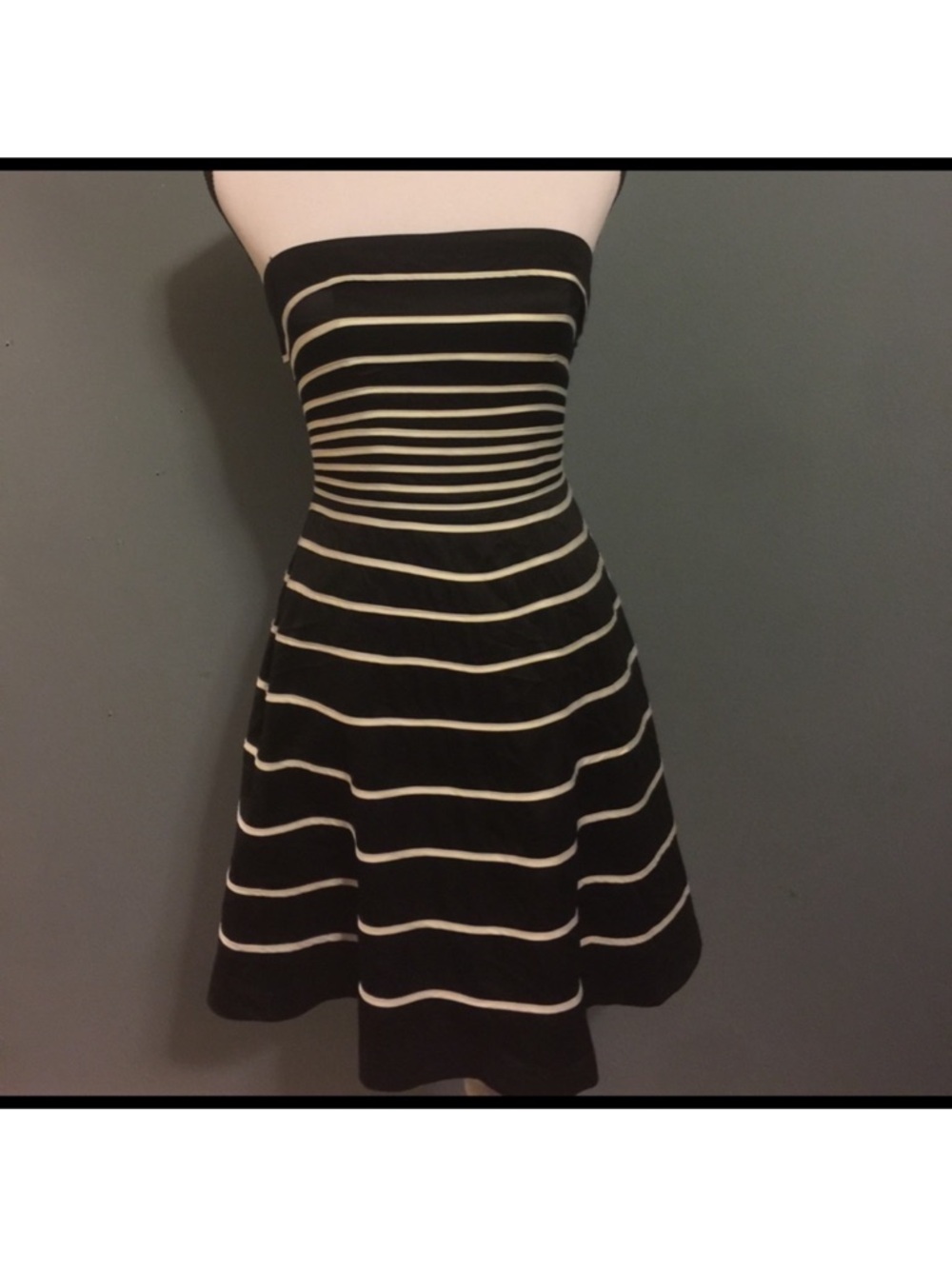 The Limited Event black & white strapless dress